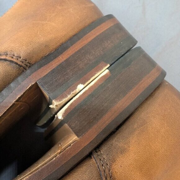 Marco Vittorio Brown Leather Double Monk Strap Cap Toe Dress Shoes Men Size 10.5 - Picture 12 of 13